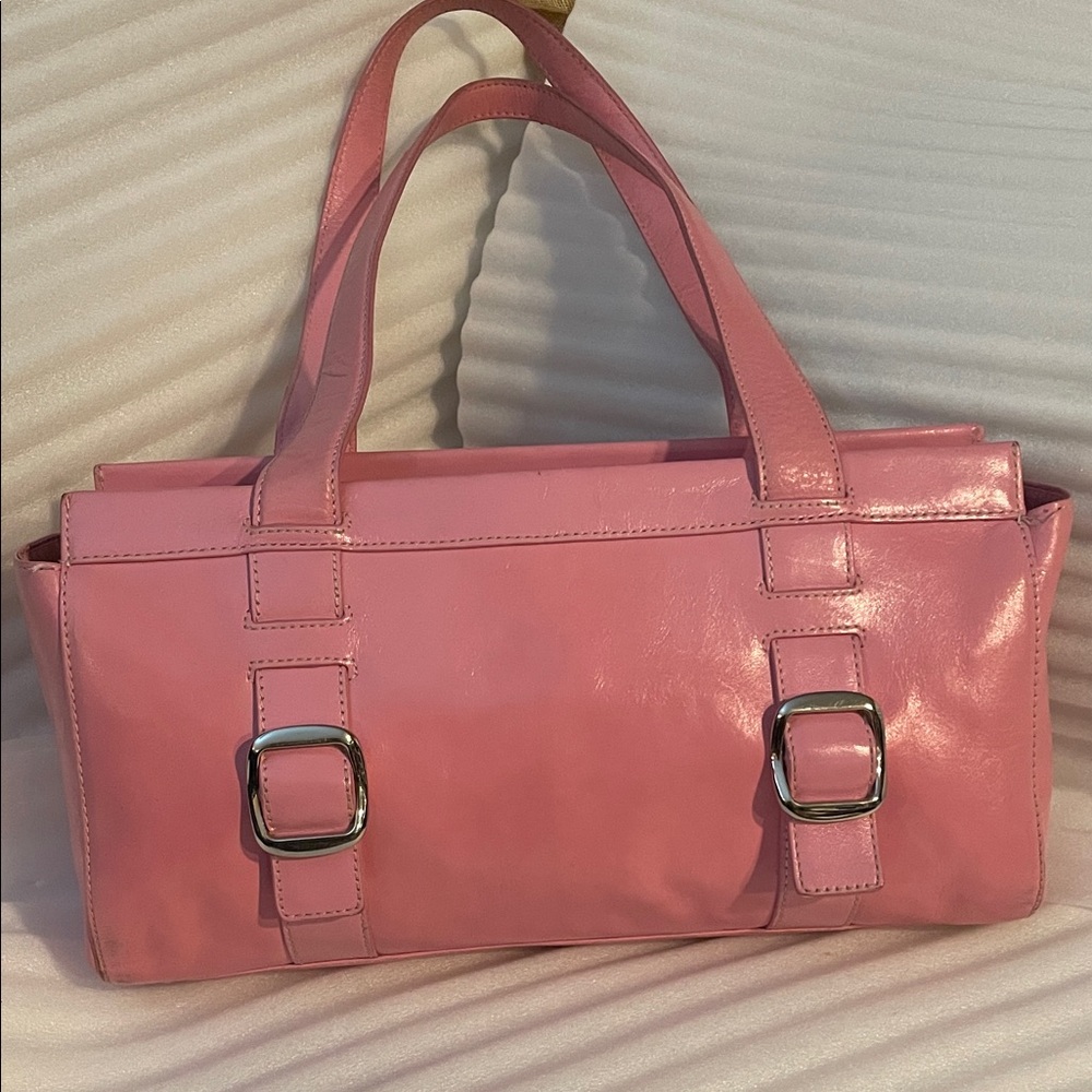 Nordstrom Pink Baguette Style Shoulder Bag with Silver Accents